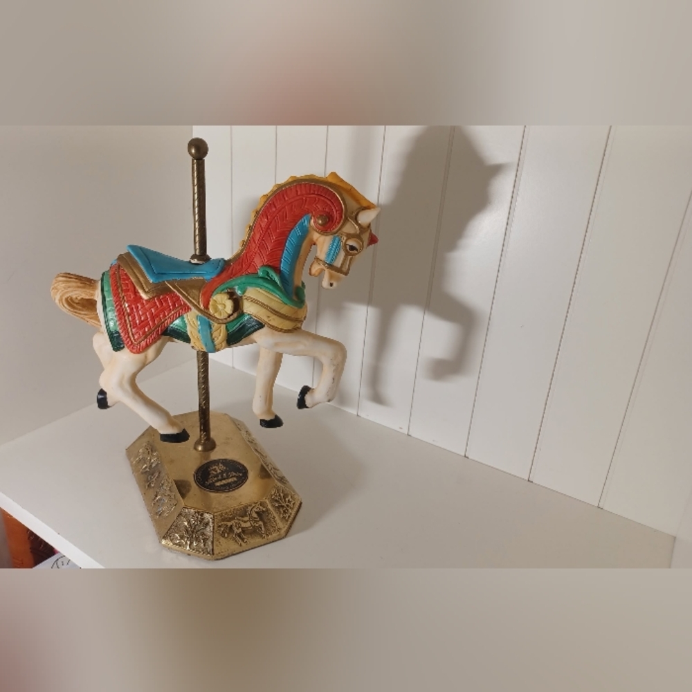Colorful Carousel Horse Figurine